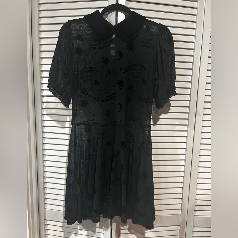 Velvet Collar Mesh Quija Dress
